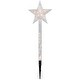 preview thumbnail 4 of 3, 4ct Lighted Star Christmas Pathway Marker with Lawn Stakes White Wire - Clear Lights - 26"