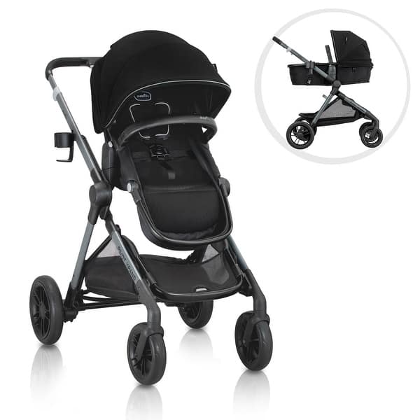 slide 2 of 14, Evenflo Pivot Xpand Modular Stroller Ayrshire Black