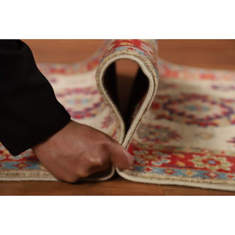 Geometric Kazak Oriental Rug Handmade Wool Carpet - 2'0"x 3'0"