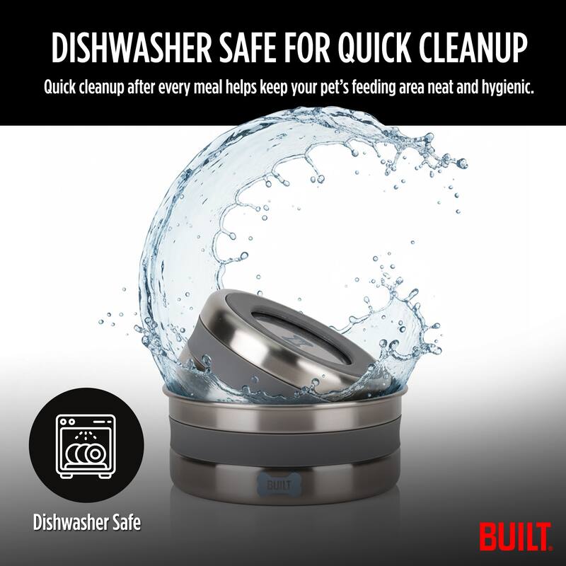 Built Stainless Steel Dog Bowl - 64 Oz