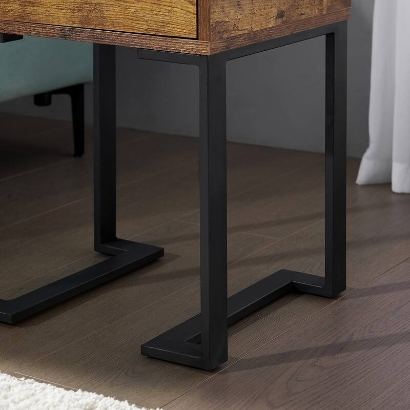 VECELO Modern 1-Drawer Wood Nightstands