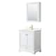 Option White, Gold Trim, White Quartz Top