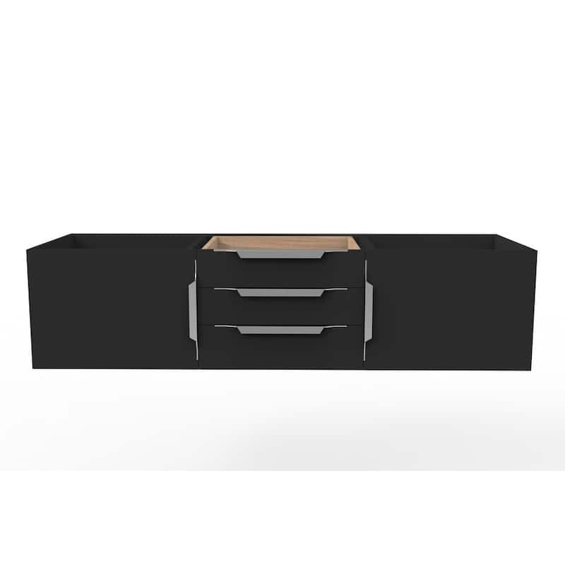 Alpine 60" Wall Mounted Bathroom Vanity (Base Only)