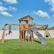 preview thumbnail 2 of 12, Backyard Discovery Dover Bay Spruce Swing Set, Slide, Monkey Bars