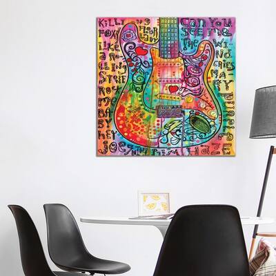 iCanvas "Jimi's Guitar" by Dean Russo Canvas Print
