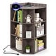 preview thumbnail 1 of 16, Costway 3-Tier Kids Corner Toy Storage Organizer with USB Ports and - See Details Grey