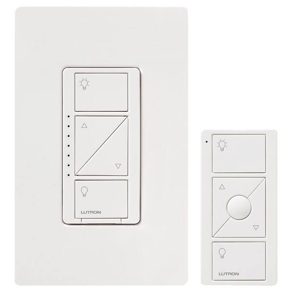 Shop Lutron P Pkg1w Wh Caseta Wireless In Wall Dimmer W Pico Remote Control 150w Overstock 25095632