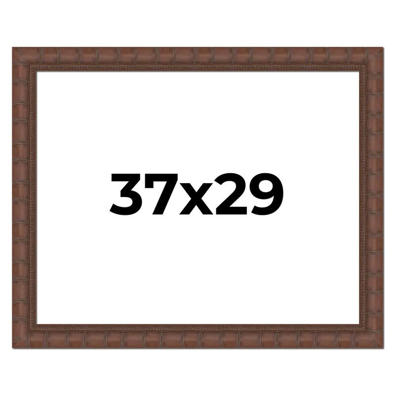 37x29 Frame Pewter Solid Wood Picture Frame Width 1.625 Inches | Interior Frame Depth 0.6875 Inches