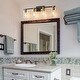 preview thumbnail 3 of 6, Bathroom Vanity Lights 4 Lights Wall Mounted Mirror Wall Lights with Glass Cover