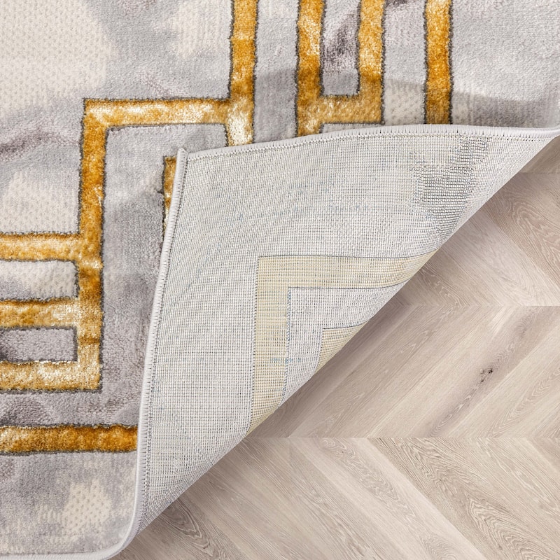 Well Woven Fairmont Huntington Retro Mosaic Marble Pattern Area Rug