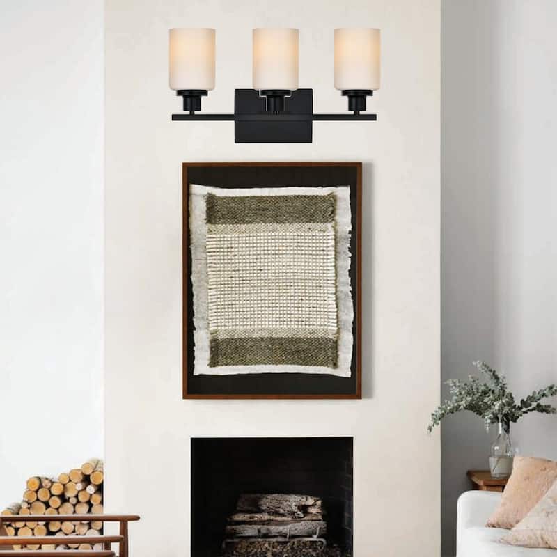 3-Light Bathroom Vanity Light - Black