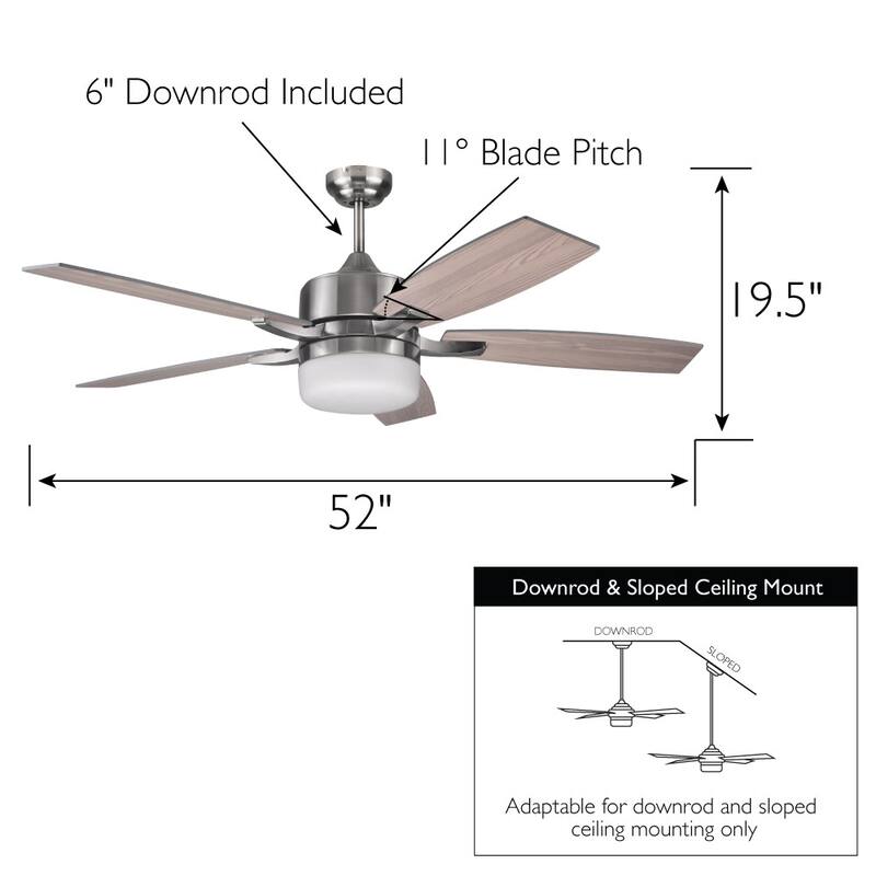 Design House Grayson 52 LED Grayson 52" 5 Blade LED Indoor Ceiling Fan
