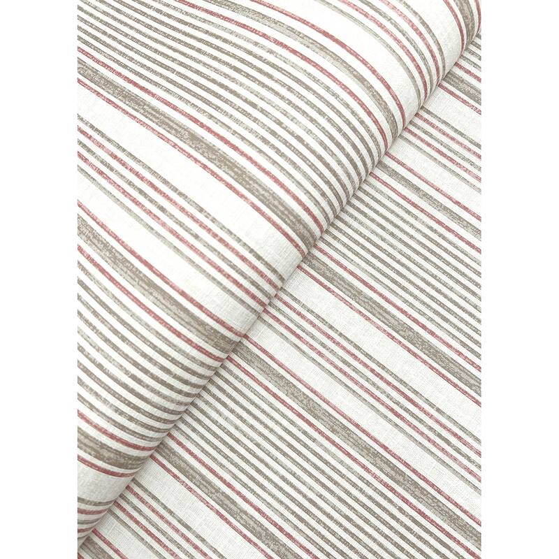A-Street Prints Ayanna Rust Striped Wallpaper