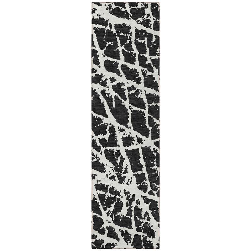 Allomi Unique Abstract Weather Resistant Timeless Fusion Outdoor Rug