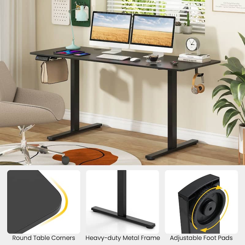 Costway 63 x 24 Inch Sit Stand Desk Height Adjustable Electric - See Details