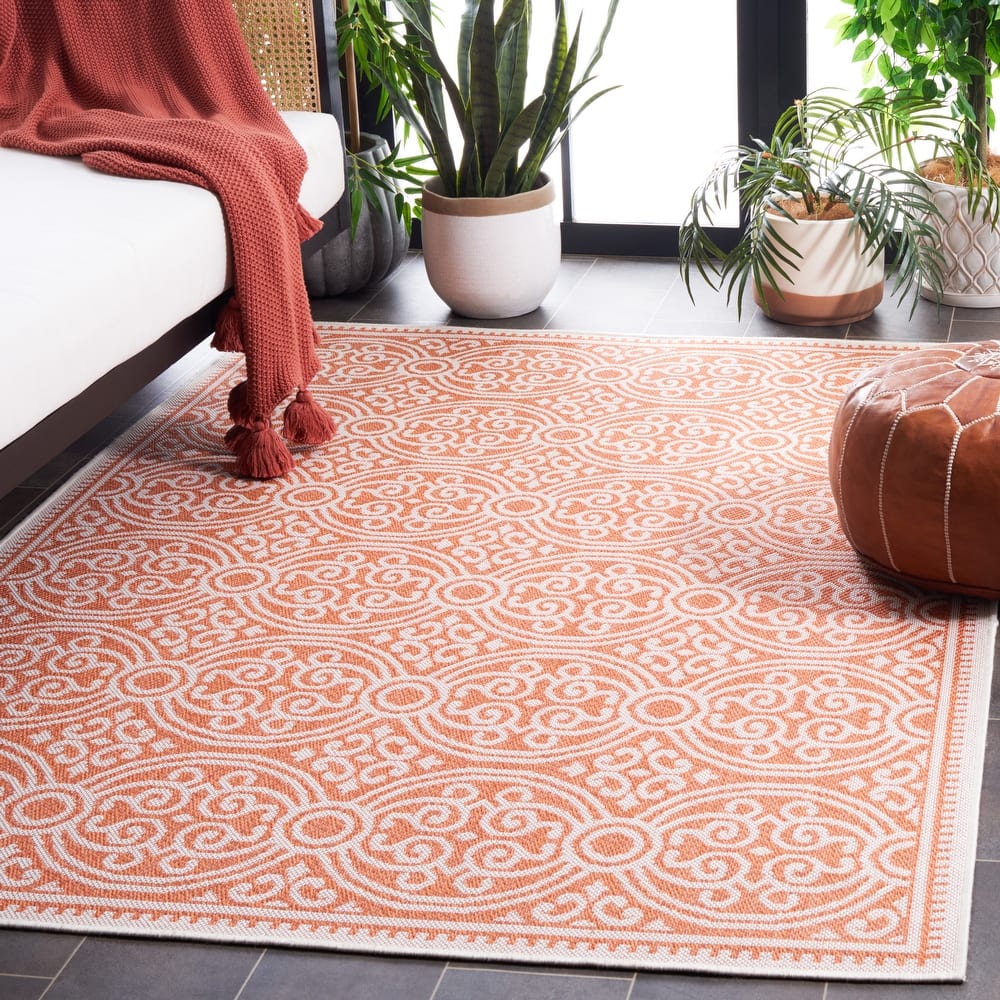 SAFAVIEH Bermuda Artimisia Geometric Indoor/Outdoor Waterproof Rug