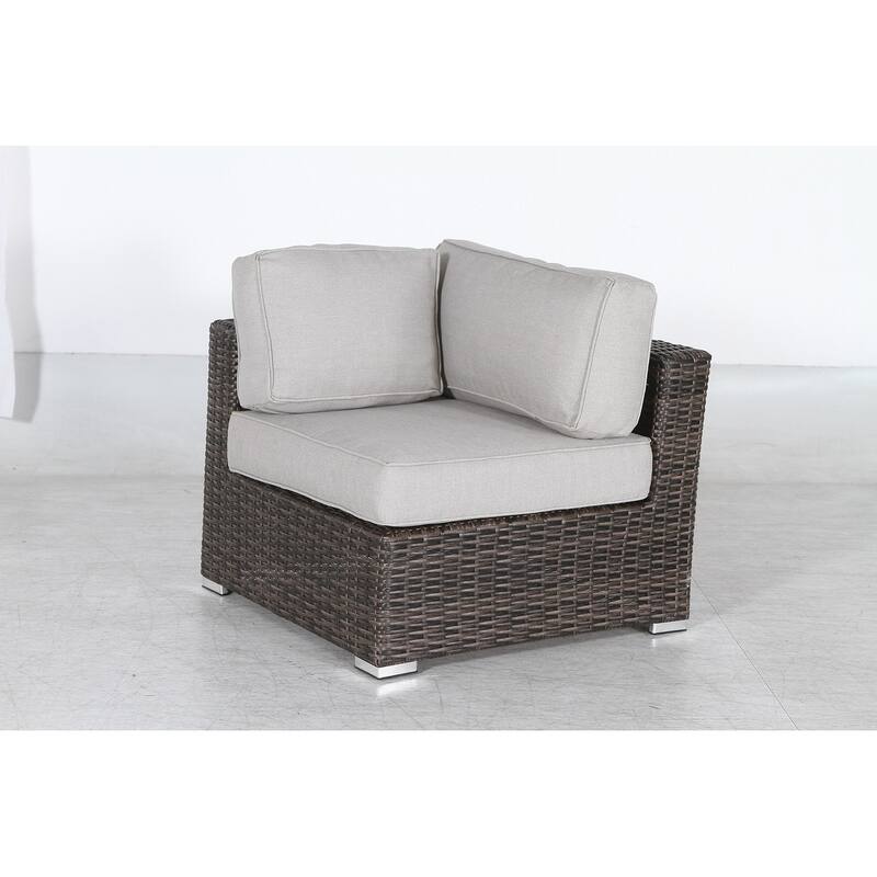 LSI 9 Piece Rattan Sectional Seating Group with Cushions Bed Bath