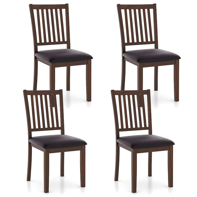 2/4PCS Wooden Upholstered Dining Chairs Farmhouse Dining Side Chairs - Set of 4