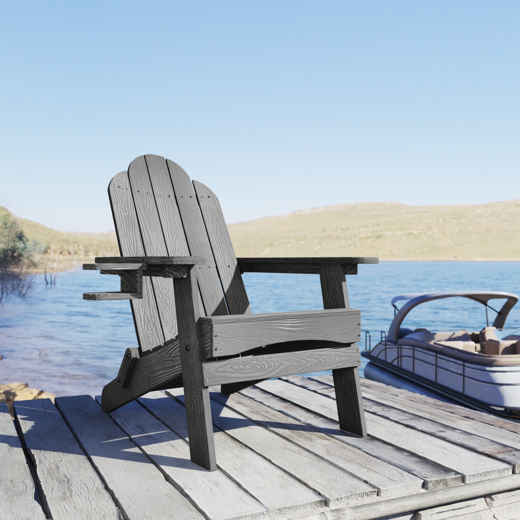 Plastic chairs with on sale cup holders