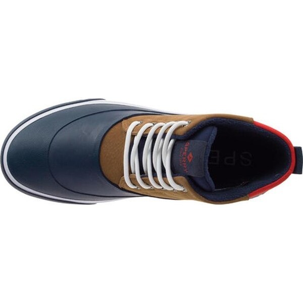 sperry cutwater deck boot tan navy