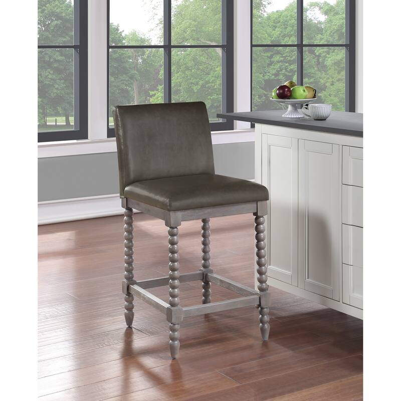 Abbott 26" Spindle Stool - Pewter