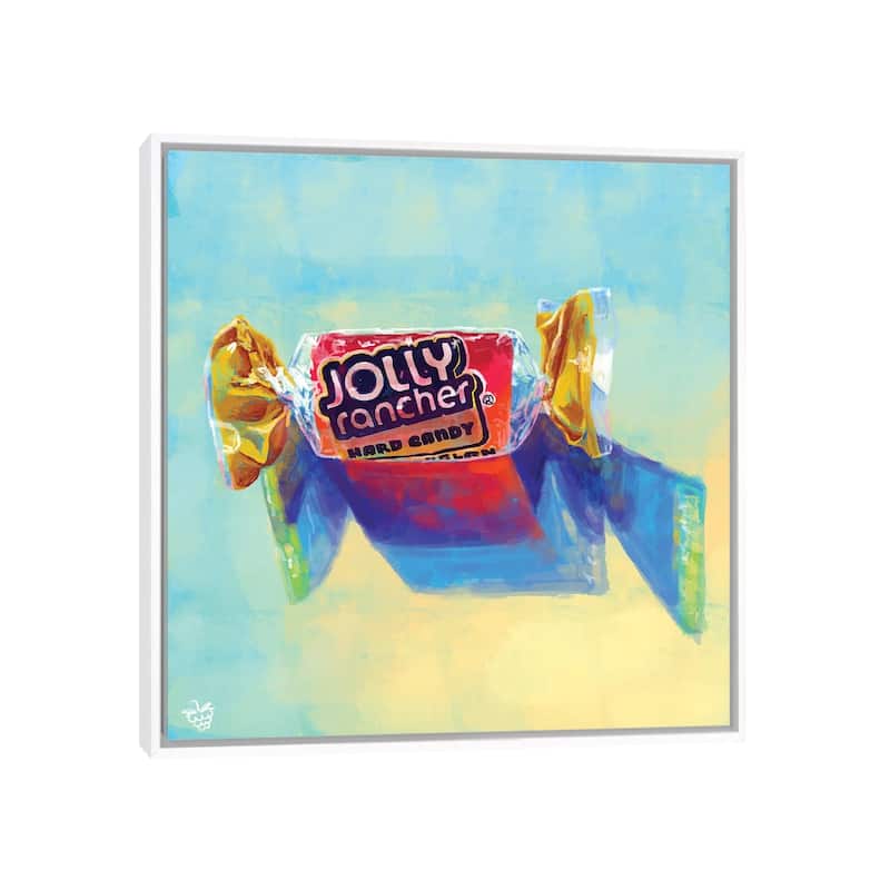 iCanvas "Jolly Rancher" by Very Berry Framed - White - 37x37