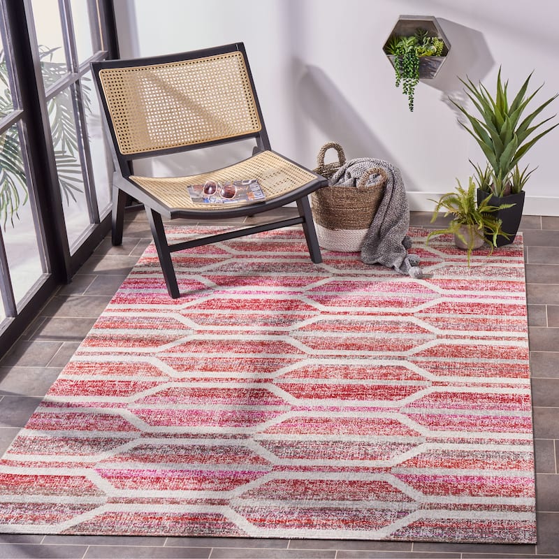 SAFAVIEH Montage Fredy Indoor/ Outdoor Waterproof Patio Backyard Rug