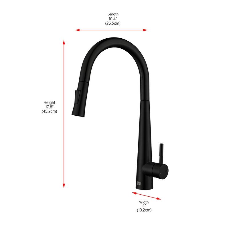 Indigo Home Single Handle Pull Down Sprayer Kitchen Faucet