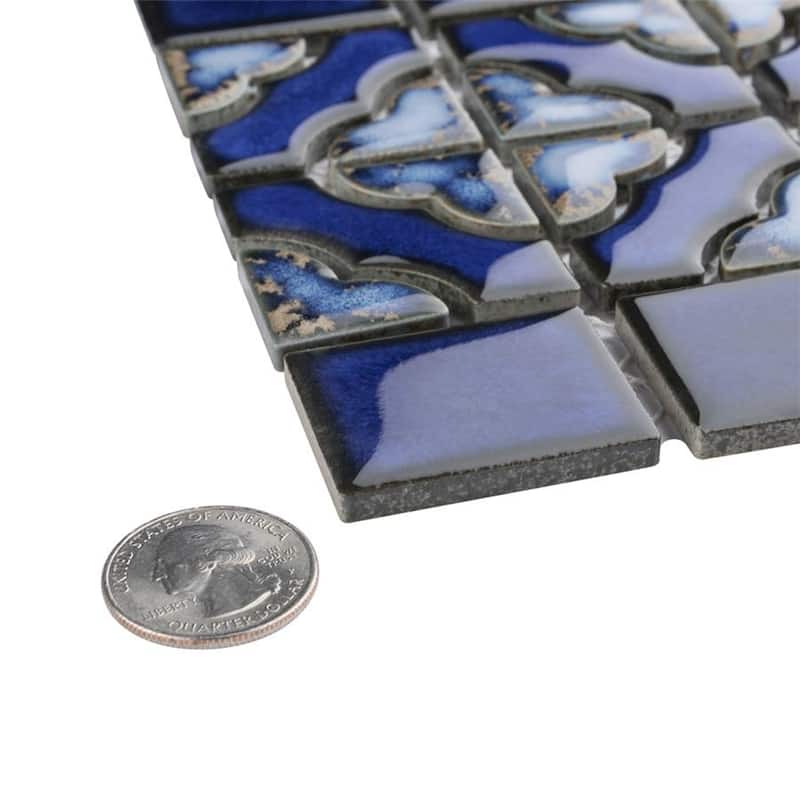 Merola Tile Tower Cobalt Delta 12" x 12-1/8" Porcelain Floor and Wall Tile