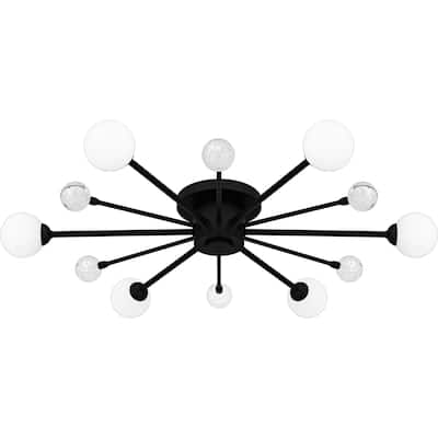Combe 6-Light Matte Black Semi-Flush Mount
