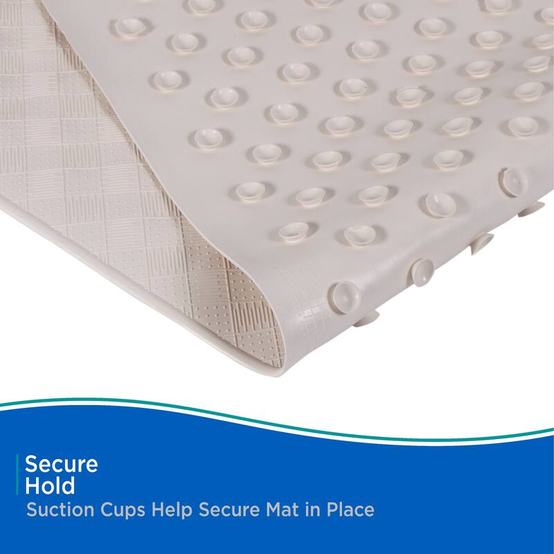 Kenney Rubber Bath, Shower, and Tub Mat, 15.5" W x 27.5" L