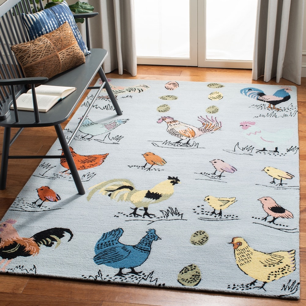 SAFAVIEH Handmade Novelty Tuulevi Novelty Wool Rug