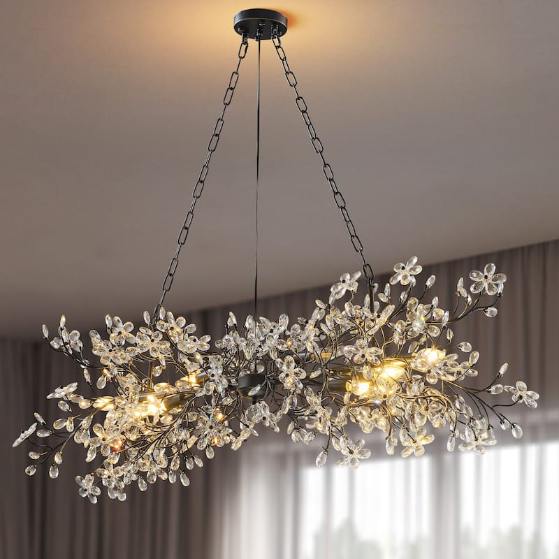 KAYLA D800/D1000/L1300 Tree Branch Chandelier Dining Pendant - Copper Color - 52in - Black