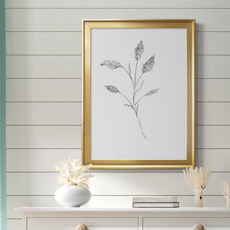 FLORAL SKETCH II Premium Framed Canvas - Ready to Hang