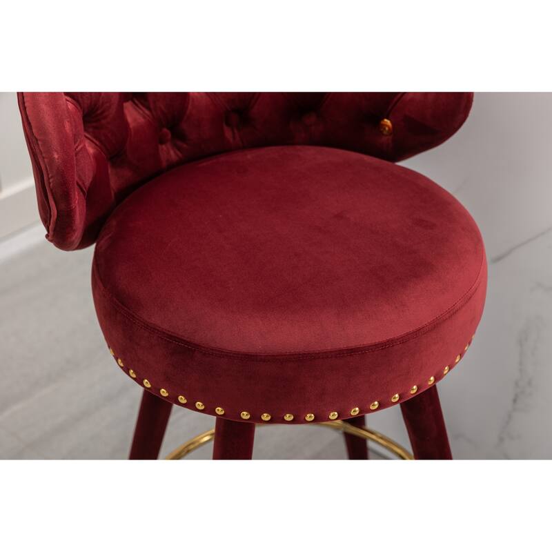 COOLMORE Counter Height Bar Stools Set of 2