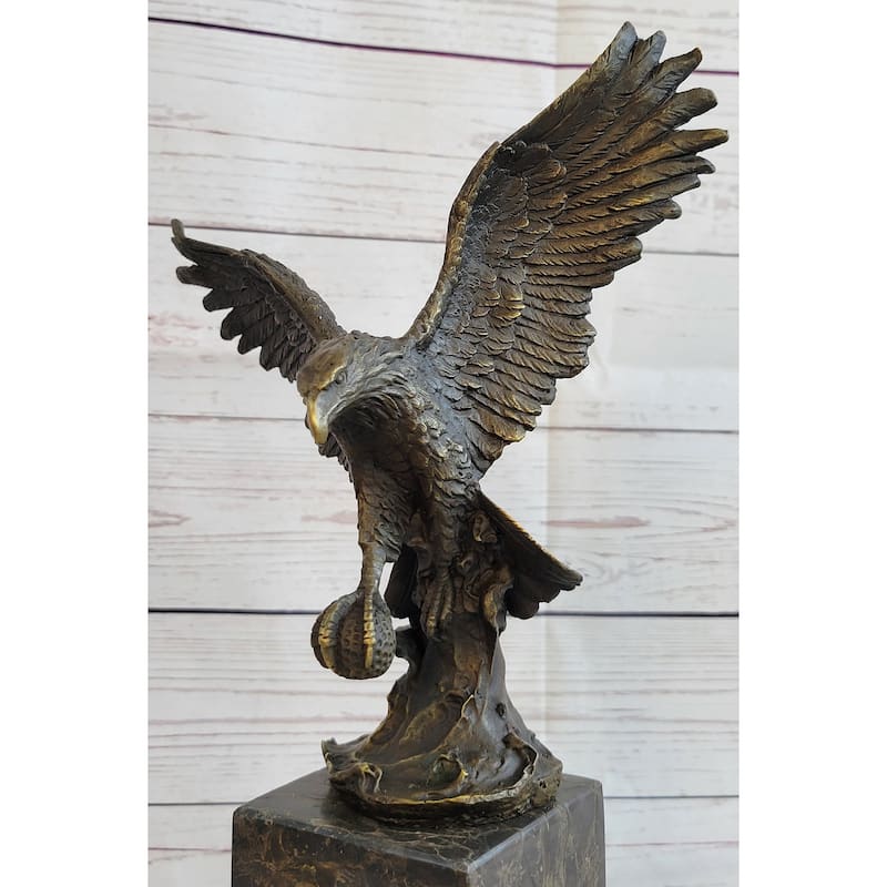 Hand Made American Bald Eagle By Milo Bookend Book End Museum Quality Bronze
