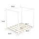 preview thumbnail 4 of 7, Queen Canopy Platform Kids Bed, Pine Wood Frame, Support Legs and Modern Design, White