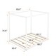 preview thumbnail 4 of 7, Queen Size Canopy Platform Kids Bed with Support Legs, Modern Pine Wood Frame, Sturdy Slats & Customizable Canopy Design, White