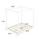 preview thumbnail 10 of 10, Queen Size Modern Floor Wood Canopy Bed Low Profile Platform Bed for Small Bedroom City Aprtment Dorm