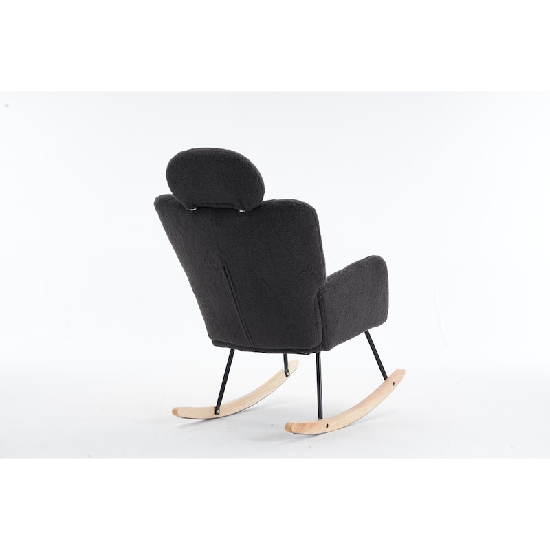 Teddy Fabric Upholstered Rocking Chair
