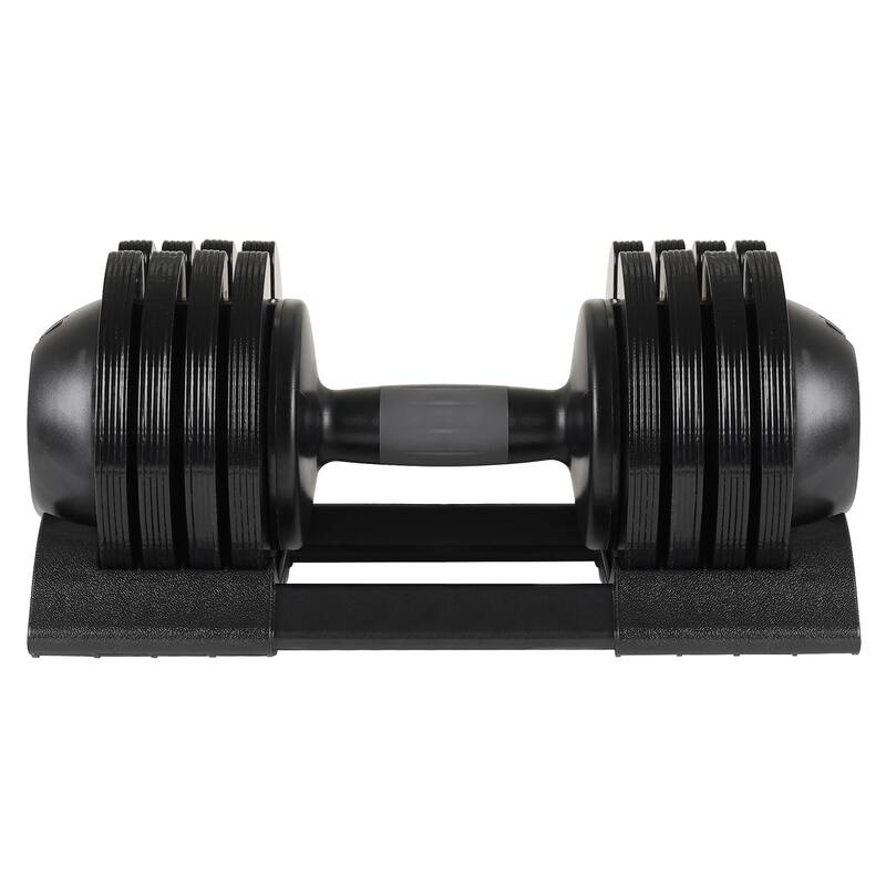 52Lbs Adjustable Dumbbell Set - Black