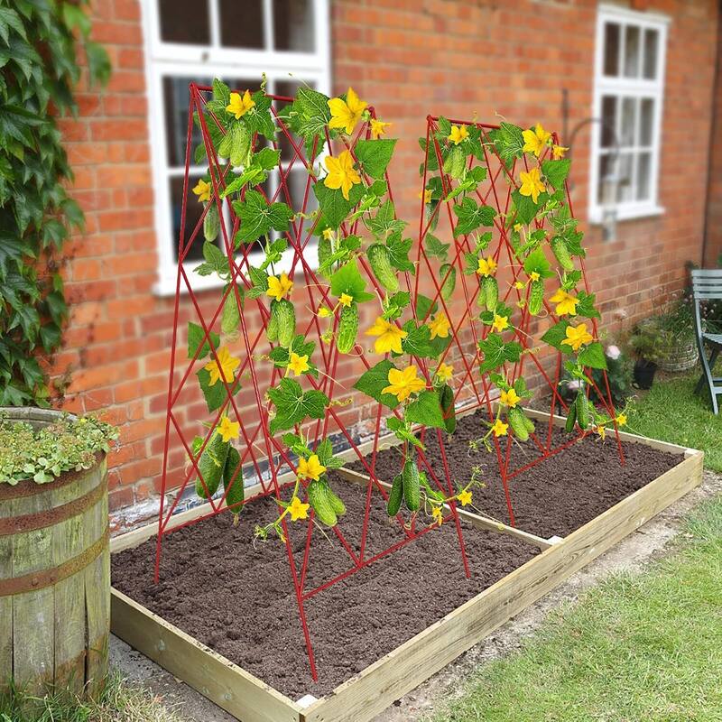 Foldable Cucumber Trellis, Outdoor Garden Trellis for Climbing Plants