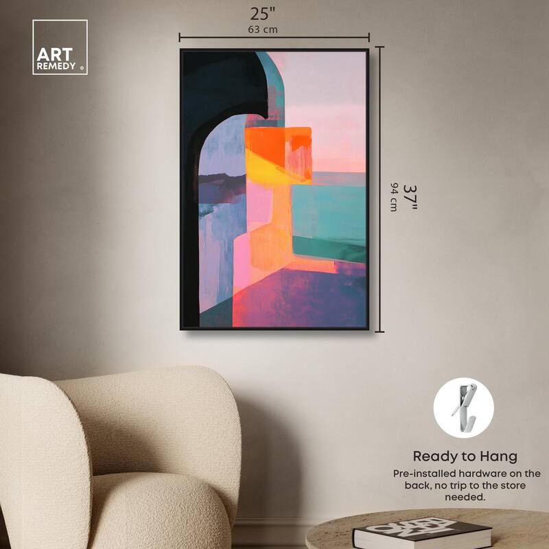 Color Blocks III Canvas by Art Remedy
