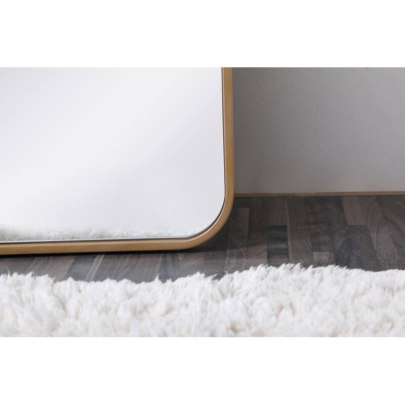 Ezra Soft Corner Metal Rectangular Mirror