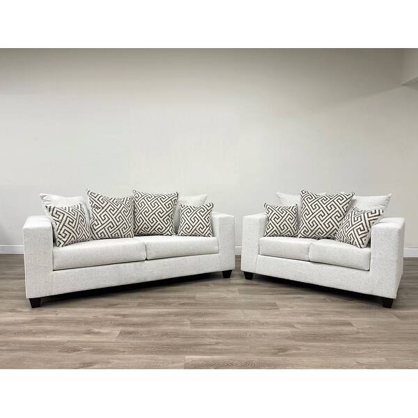Daisy Stone Thick Fabric Sofa and Loveseat Set Bed Bath & Beyond