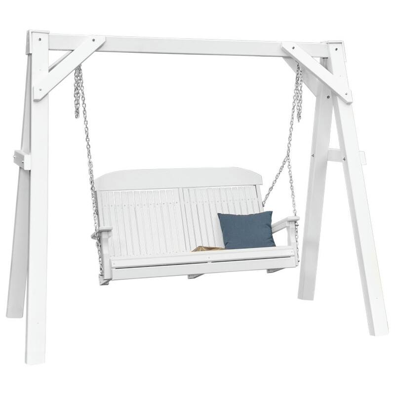 Vinyl A-Frame Swing Stand - White