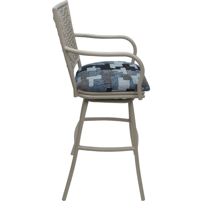 Set of 3 Outdoor Indoor Bar Stool Counter, Extra Tall - Erin with Arms