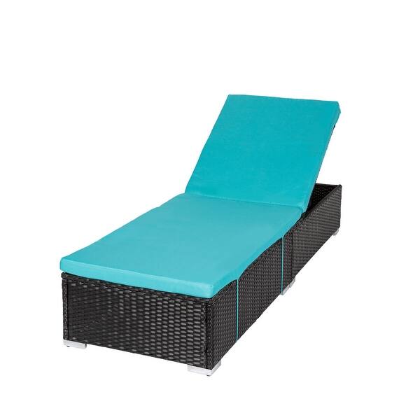 Shop Black Friday Deals On Kinbor Outdoor Adjustable Cushioned Wicker Chaise Lounge Overstock 23038664