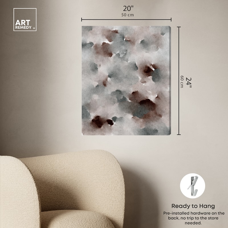 Art Remedy The Winter February Gallery Wrapped Watercolor Boho Abstracts