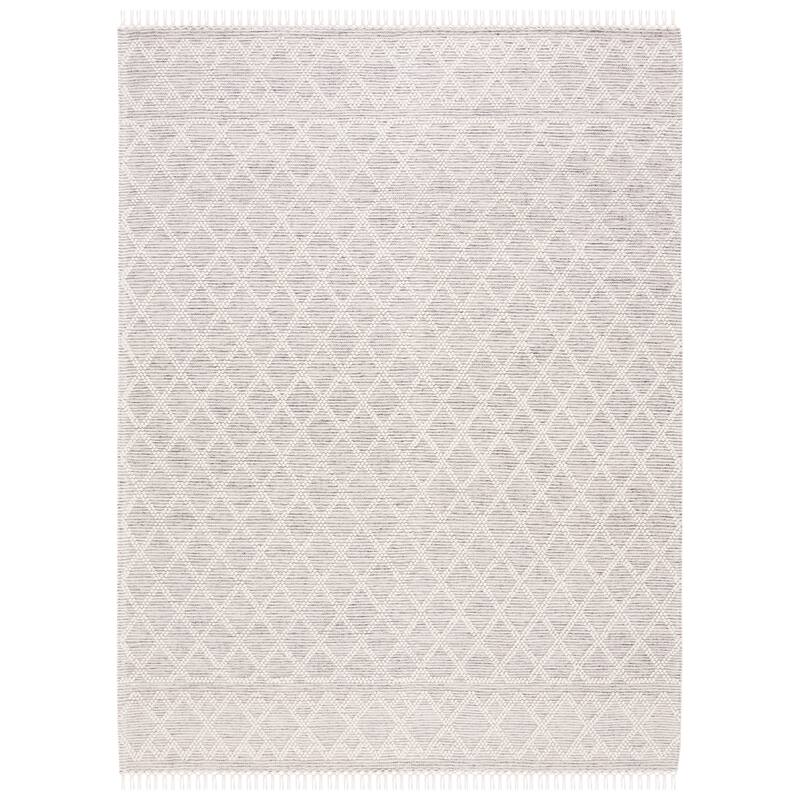 SAFAVIEH Handmade Vermont Araceli Transitional Wool Rug - 8' x 10' - Black/Ivory